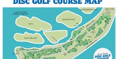 Karte von Toronto Islands golf-Kurse in Toronto