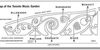 Karte von Toronto Music Garden