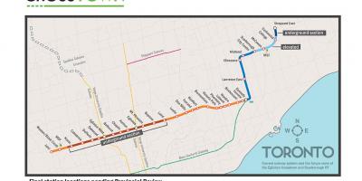 Landkarte von Toronto-U-Bahn-Linie 5 Eglinton
