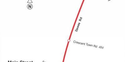 Karte von TTC-23 Dawes-bus-route Toronto