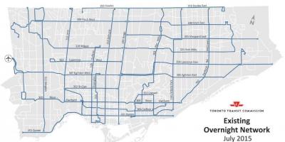Karte des TTC übernachtung network bus