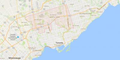 Karte von Uptown Toronto district Toronto