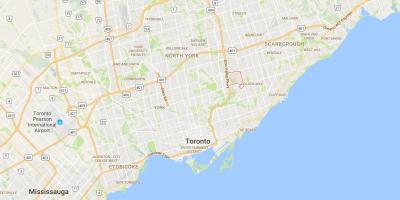 Karte von Victoria Village district Toronto