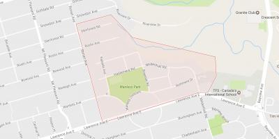 Karte von Wanless Park-Viertel von Toronto