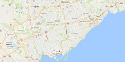 Karte von West-Hill-Viertel von Toronto