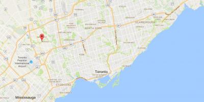 Karte von West Humber-Clairville district Toronto