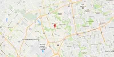 Karte von West Humber-Clairville Nachbarschaft Toronto