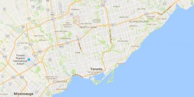 Karte von Westminster–Branson district Toronto