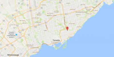 Karte von Woodbine Heightsdistrict Toronto