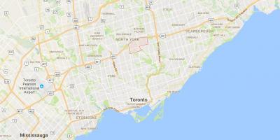 Karte von York Mills district Toronto