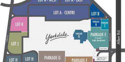 Karte der Yorkdale Shopping Centre Parken